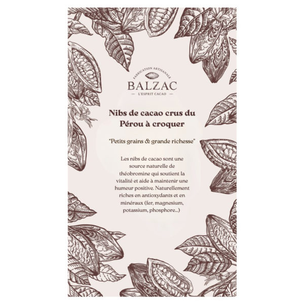 Etiquette fèves de cacao
